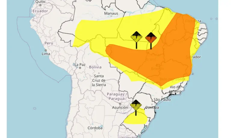 Inmet alerta para chuvas intensas no Nordeste
