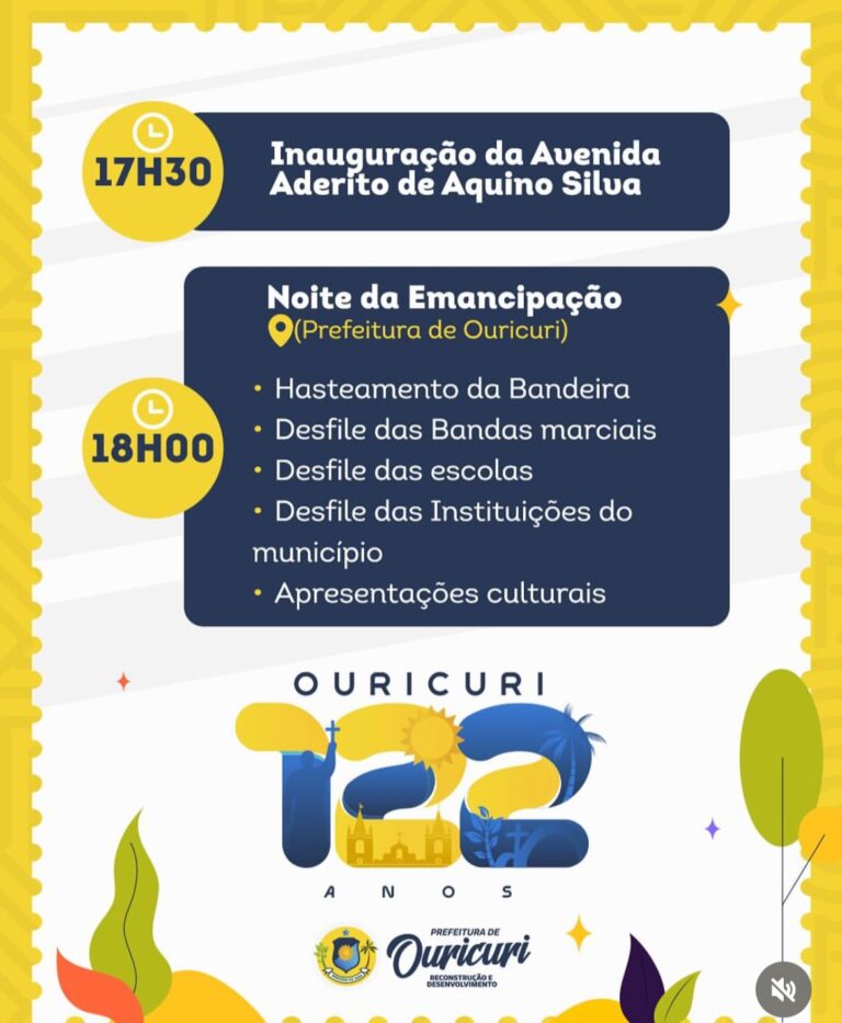 Ouricuri vai celebrar amanha 122 anos com um dia inteiro de história, cuidado e emoção!Prepara o coração, porque vem muita coisa linda por aí!