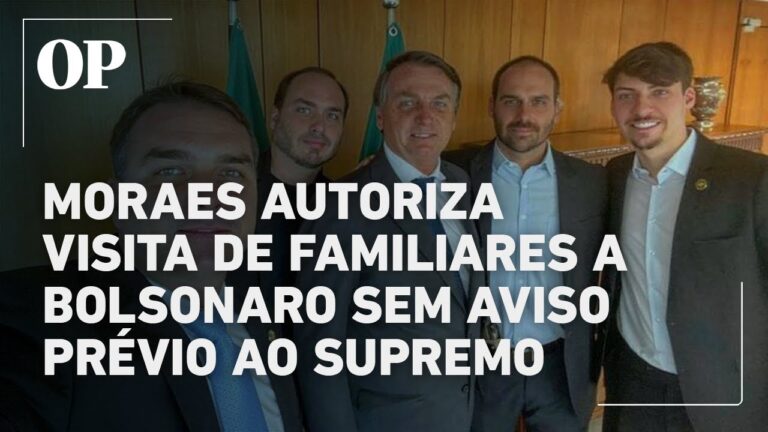 Senador Flávio Bolsonaro visita o pai após autorização de Moraes