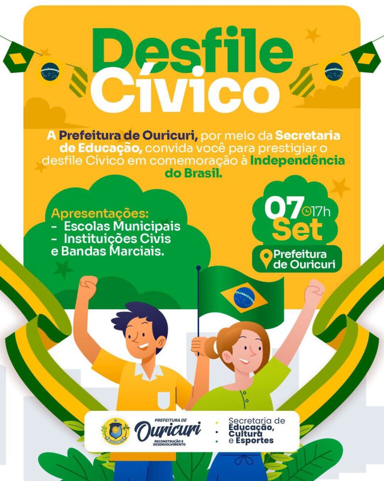 Desfile de 7 de Setembro será comemorado em Ouricuri com escolas e bandas marciais