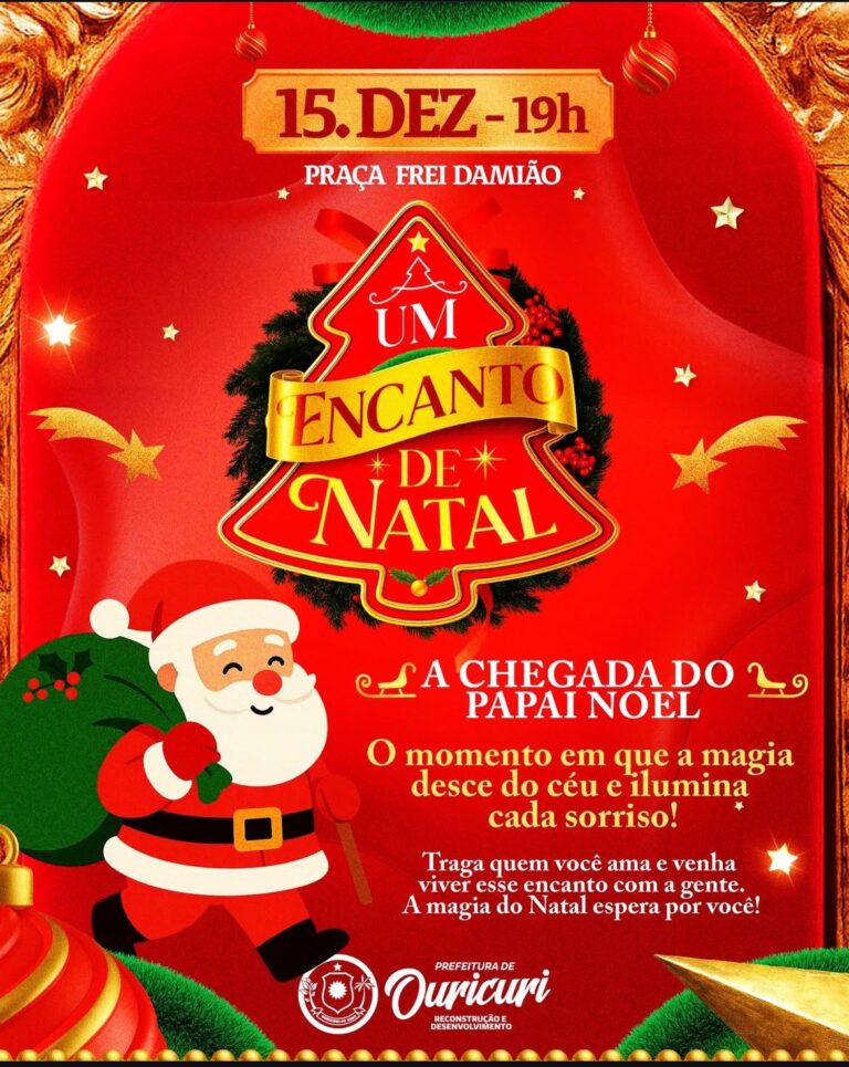 Ouricuri promove o “Encanto de Natal” com a chegada do Papai Noel na próxima segunda-feira (15)